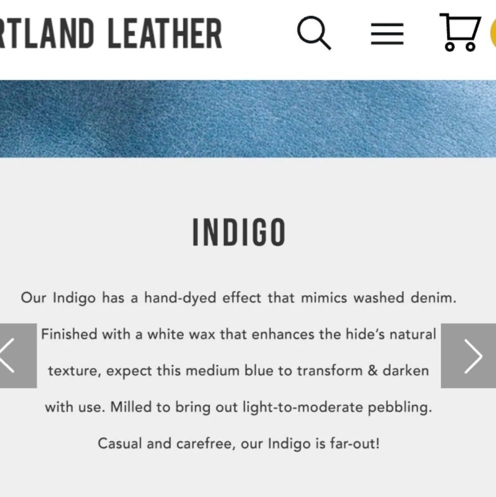 Portland Leather Adrianna Pouch. EUC.  Indigio color - Picture 4 of 7